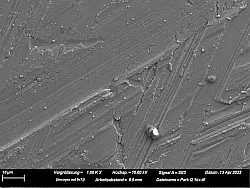 REM-Aufnahme Iridiumoxidschicht