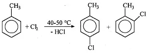 elektrophile Chlorierung Toluol