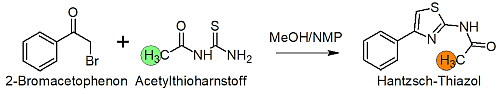 Reaktionsschema Synthese Hantzsch-Thiazol