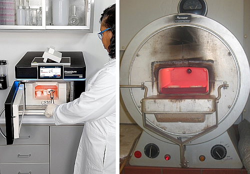 Vergl. Muffelofen Phoenix Black und konventionell